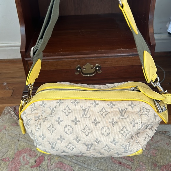 Louis Vuitton Denim taupe / yellow /olive east west bag - Picture 10 of 15